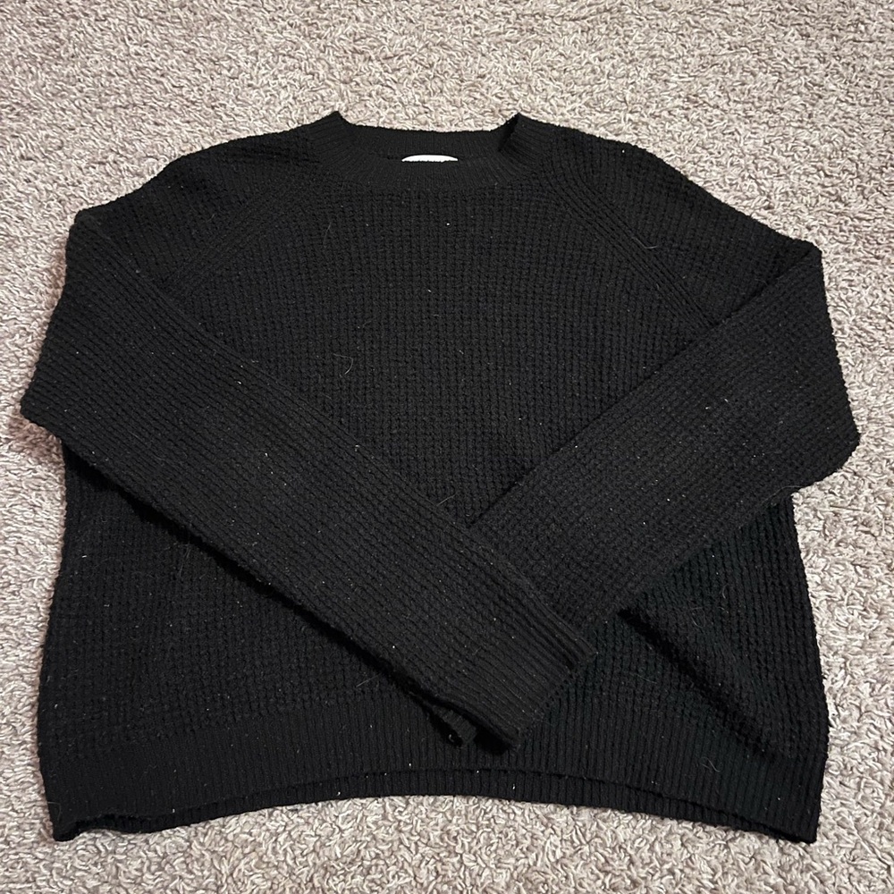 black sweater